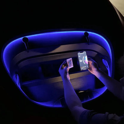 RGB LED Frunk Light Strip for Tesla Model X/Y/S/3 – Custom Ambient Lighting Kit with Remote or Button Control, Multi-Color Effects