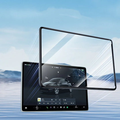 X-Auto 2-in-1 Screen and Bezel Protector for Tesla Model 3 (2017–2023) & Model Y (2020–2024) – Tempered Glass + Edge Cover, Anti-Scratch, Anti-Fingerprint, Easy Install