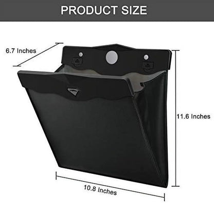 Seat Back Trash Bag with LED Light for Tesla Model X/Y/3 – Leather Car Organizer, Non-Destructive Installation
