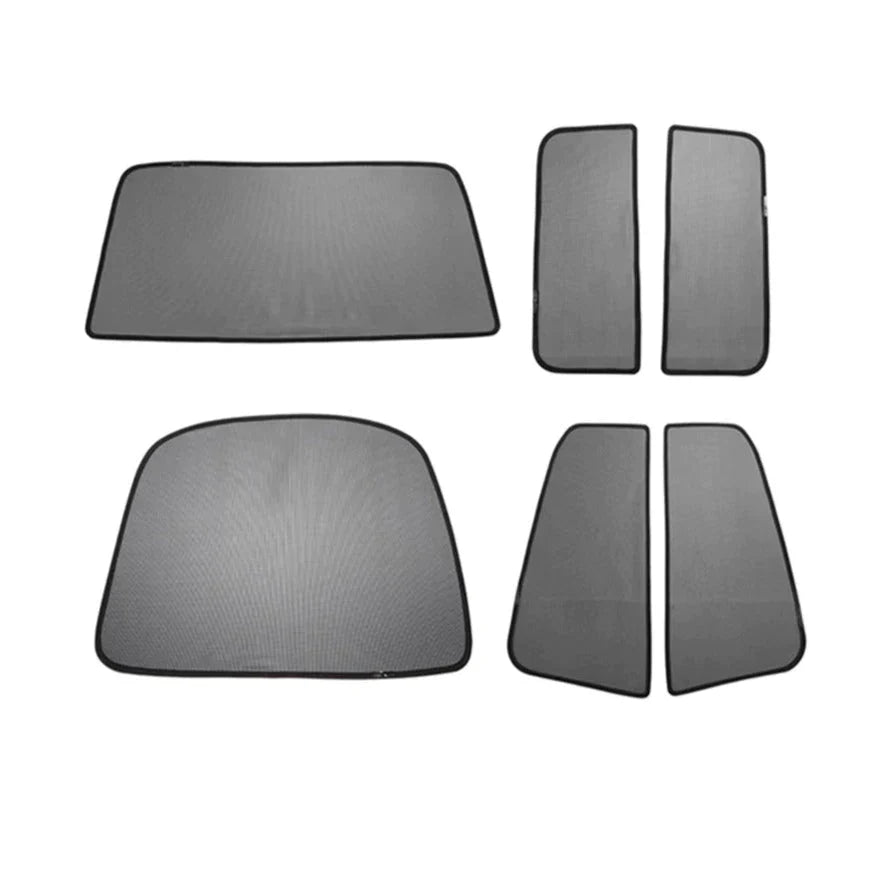 Side & Roof Window Sunshades for Tesla Model X (2016–Present) | UV Protection Mesh Sun Visor, Heat Reduction Car Sunroof Shades