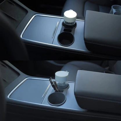 X-Auto Silicone Cup Holder Insert for Tesla Model 3 (2021–2023.10) & Model Y (2020–Present) – Noise-Free, Heat-Resistant, Soft-Touch Interior Organizer