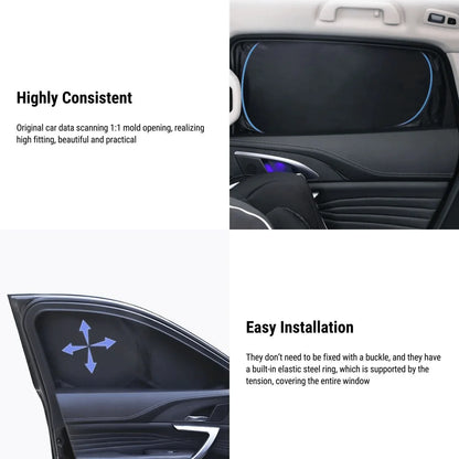 Tesla Model X Sunshade Set (2016–2024) – UV-Blocking Windshield & Window Cover | Heat Reduction, Privacy Protection, Easy Installation