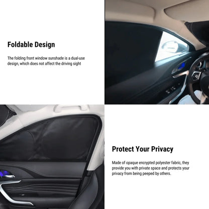 Tesla Model X Sunshade Set (2016–2024) – UV-Blocking Windshield & Window Cover | Heat Reduction, Privacy Protection, Easy Installation