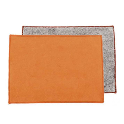 Premium Thicken Cleaning Towel for Tesla Model X/Y/S/3 — Suede Coral Fleece Glass Absorbent Cloth, Lint-Free Car Wash Microfiber Detailing Towel