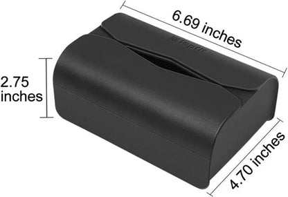 Silicone Tissue Box Cover for Tesla Model X/Y/S/3 – Custom Fit Car Napkin Holder with Dual Elastic Straps, Easy to Install & Clean