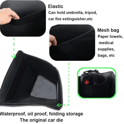 X-Auto Leather Trunk Side Storage Boxes (Left & Right) for Tesla Model Y 2020–Present – Premium Organizer for Neat and Quiet Cargo Space