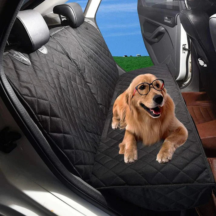 Waterproof Dog Seat Cover with Double Zipper for Tesla Model X/Y/S/3/Cybertruck – Non-Slip, Scratch-Resistant Pet Back Seat Protector