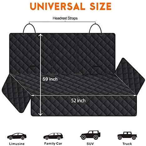 Waterproof Dog Seat Cover with Double Zipper for Tesla Model X/Y/S/3/Cybertruck – Non-Slip, Scratch-Resistant Pet Back Seat Protector