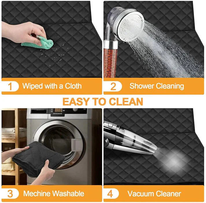 Waterproof Dog Seat Cover with Double Zipper for Tesla Model X/Y/S/3/Cybertruck – Non-Slip, Scratch-Resistant Pet Back Seat Protector