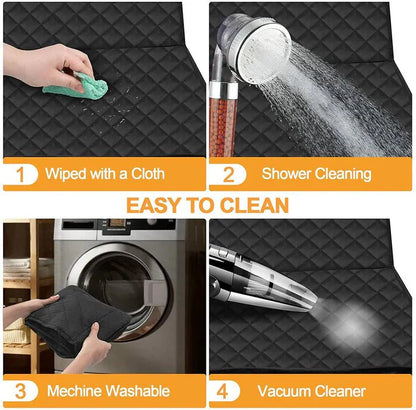 Waterproof Dog Seat Cover with Double Zipper for Tesla Model X/Y/S/3/Cybertruck – Non-Slip, Scratch-Resistant Pet Back Seat Protector