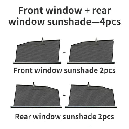Window Sunshade for Tesla Model X (2016–2024) | UV Protection, Heat Insulation & Privacy Shield for Front and Rear Windows