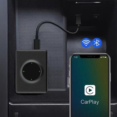 Wireless Apple CarPlay & Android Auto Adapter for Tesla Model 3, Model Y, Model S, Model X, and Cybertruck – Dual-Band 2.4G/5G WiFi, Plug & Play Integration