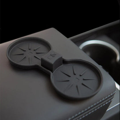 Center Console Cup Holder Coasters for Tesla Model 3 Highland (2023–2024) & Model S/X (2022–2024) – Anti-Slip ABS Protective Inserts