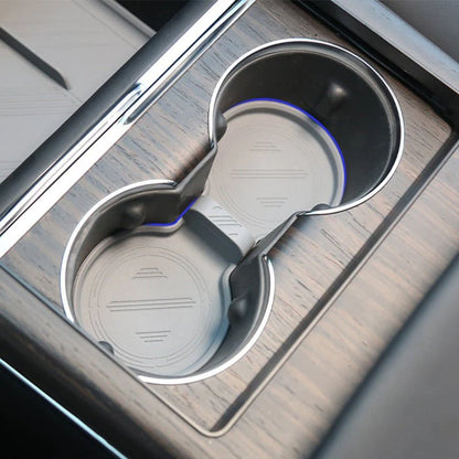 Center Console Cup Holder Coasters for Tesla Model 3 Highland (2023–2024) & Model S/X (2022–2024) – Anti-Slip ABS Protective Inserts