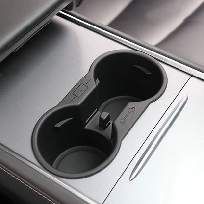 Center Console Cup Holder Coasters for Tesla Model 3 Highland (2023–2024) & Model S/X (2022–2024) – Anti-Slip ABS Protective Inserts