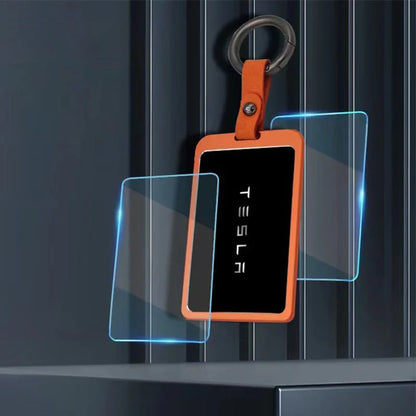 Aluminum Key Fob Case for Tesla Model 3 & Model Y (Round Button) | 3D Carbon Pattern | 6 Colors | Waterproof Protection