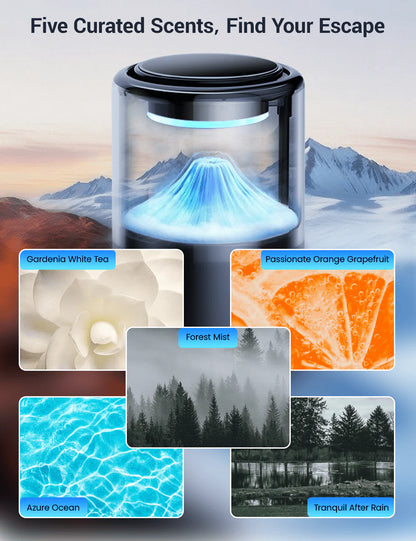 Tesla Model 3/Y/S/X Cloud Mist Car Humidifier  Diffuser with Ambient Lighting – Intelligent Aromatherapy, Touch Control, Automatic Start-Stop