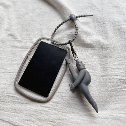 Tesla Model 3 / Model Y Key Card Holder Case – Acrylic & Silicone Protective Card Key Cover with Keychain