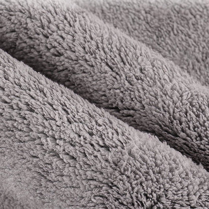 Dual-Sided Microfiber Car Cleaning Towel (28×20cm) | 8X Absorbent Coral Velvet & Suede | Scratch-Free Lint-Free | For Tesla Model 3 Model Y Model S Model X Cybertruck & All Vehicles