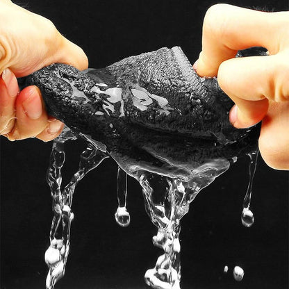 Dual-Sided Microfiber Car Cleaning Towel (28×20cm) | 8X Absorbent Coral Velvet & Suede | Scratch-Free Lint-Free | For Tesla Model 3 Model Y Model S Model X Cybertruck & All Vehicles