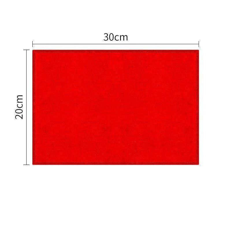 Dual-Sided Microfiber Car Cleaning Towel (28×20cm) | 8X Absorbent Coral Velvet & Suede | Scratch-Free Lint-Free | For Tesla Model 3 Model Y Model S Model X Cybertruck & All Vehicles