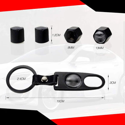 Tesla Tire Valve Stem Caps with Logo – Aluminum Alloy, Airtight & Dustproof, Compatible with Tesla Model 3 / Model Y / Model S / Model X, 4pcs Set, Easy Installation