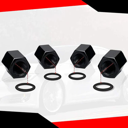 Tesla Tire Valve Stem Caps with Logo – Aluminum Alloy, Airtight & Dustproof, Compatible with Tesla Model 3 / Model Y / Model S / Model X, 4pcs Set, Easy Installation