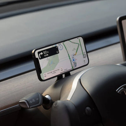 TITA Bend Magnetic Phone Mount for Tesla Model 3 & Model Y | Secure Dashboard Holder with L-Shaped Magnetic Adapter & One-Handed Operation
