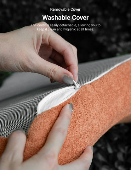 X-Auto Ergonomic Lumbar Support Pillow for Tesla Model X/Y/S/3 – Premium Memory Foam Car Back Cushion with Adjustable Support and Soft Lamb Wool Cover