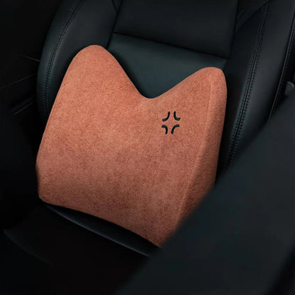 X-Auto Ergonomic Lumbar Support Pillow for Tesla Model X/Y/S/3 – Premium Memory Foam Car Back Cushion with Adjustable Support and Soft Lamb Wool Cover