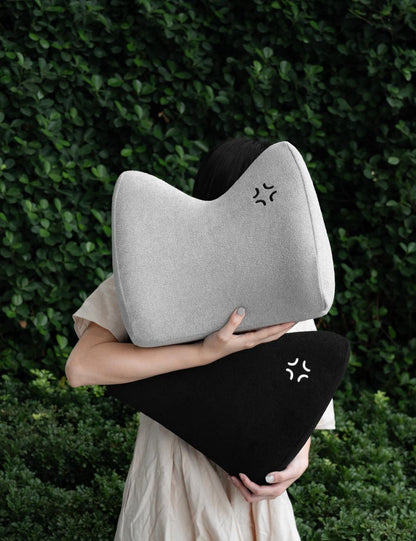 X-Auto Ergonomic Lumbar Support Pillow for Tesla Model X/Y/S/3 – Premium Memory Foam Car Back Cushion with Adjustable Support and Soft Lamb Wool Cover