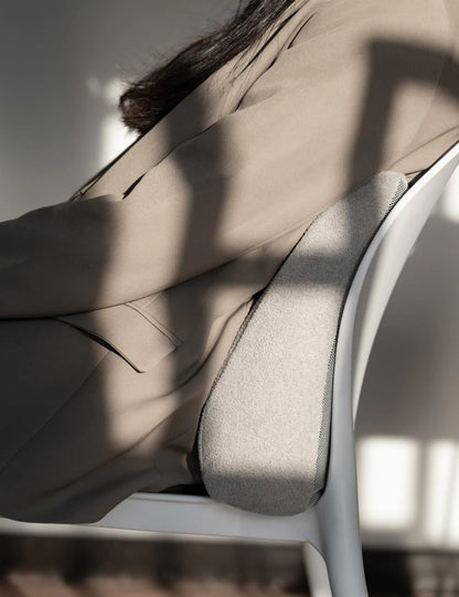 X-Auto Ergonomic Lumbar Support Pillow for Tesla Model X/Y/S/3 – Premium Memory Foam Car Back Cushion with Adjustable Support and Soft Lamb Wool Cover