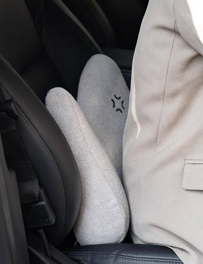 X-Auto Ergonomic Lumbar Support Pillow for Tesla Model X/Y/S/3 – Premium Memory Foam Car Back Cushion with Adjustable Support and Soft Lamb Wool Cover
