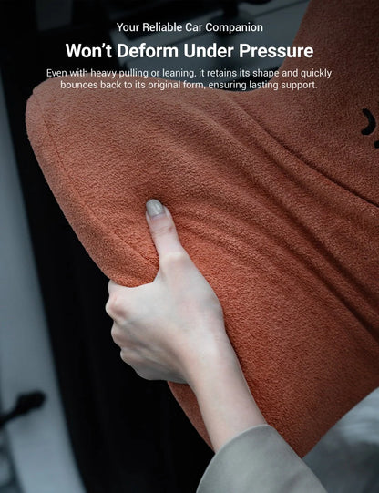 X-Auto Ergonomic Lumbar Support Pillow for Tesla Model X/Y/S/3 – Premium Memory Foam Car Back Cushion with Adjustable Support and Soft Lamb Wool Cover