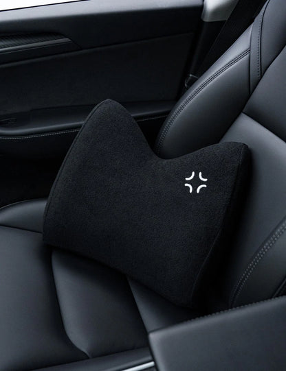 X-Auto Ergonomic Lumbar Support Pillow for Tesla Model X/Y/S/3 – Premium Memory Foam Car Back Cushion with Adjustable Support and Soft Lamb Wool Cover