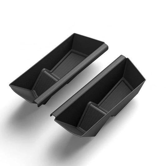 TPE Front Door Storage Box Inserts for Tesla Cybertruck (2024–Present) – Non-Slip Door Pocket Organizer, 2-Piece Set