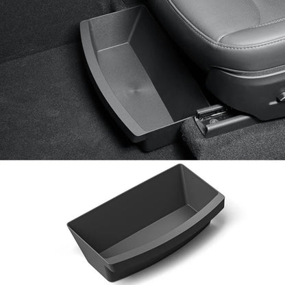 TPE Under-Seat Storage Box for Tesla Model Y Juniper 2025+ — Custom-Fit Hidden Organizer Drawer, Odorless TPE Material