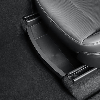 TPE Under-Seat Storage Box for Tesla Model Y Juniper 2025+ — Custom-Fit Hidden Organizer Drawer, Odorless TPE Material