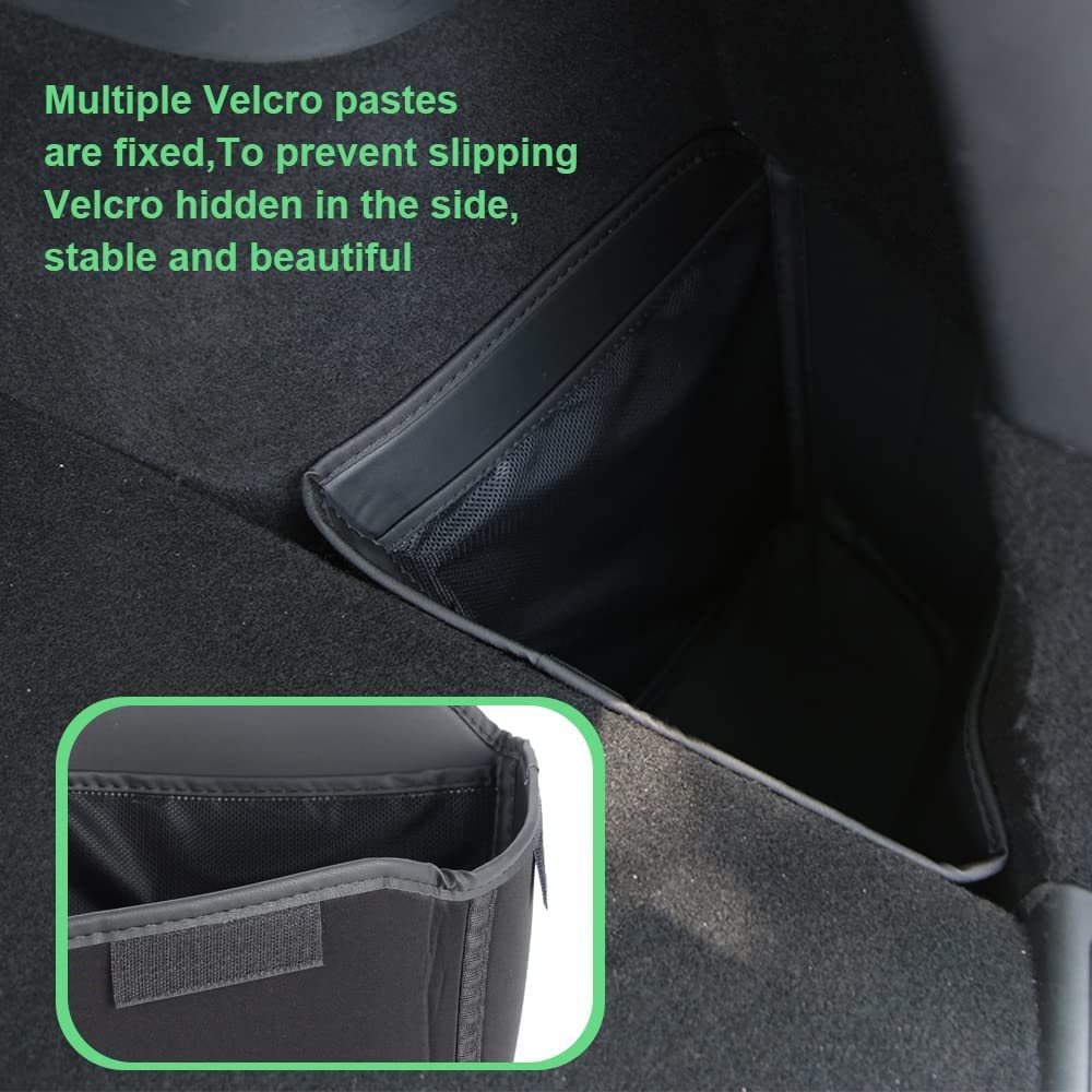 Leather Trunk Side Storage Boxes for Tesla Model Y 2020–2022 (2PCS, Left & Right) – Not Compatible with Berlin/Austin Builds After June 2022