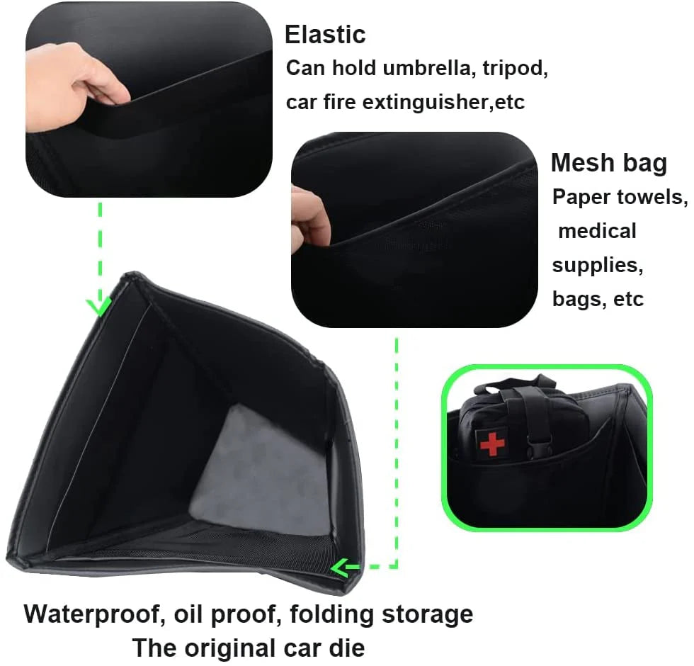 Leather Trunk Side Storage Boxes for Tesla Model Y 2020–2022 (2PCS, Left & Right) – Not Compatible with Berlin/Austin Builds After June 2022