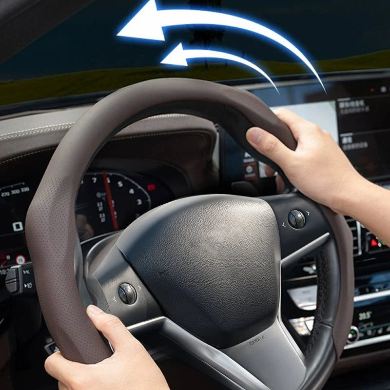 Ultra-Thin Steering Wheel Cover for Tesla Model 3, Model Y, Model S, Model X – Non-Slip, Breathable & All-Season Grip