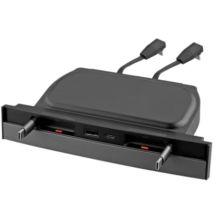 Retractable USB Hub for Tesla Model 3/Y (2017–Present) – 4-Port Fast Charging Center Console Hub with Slide Cover