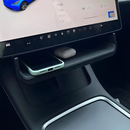 Under Screen Storage Organizer for Tesla Model 3 Highland (2024–Present) & Model Y (2020–Present) – Hidden Dashboard Compartment Box