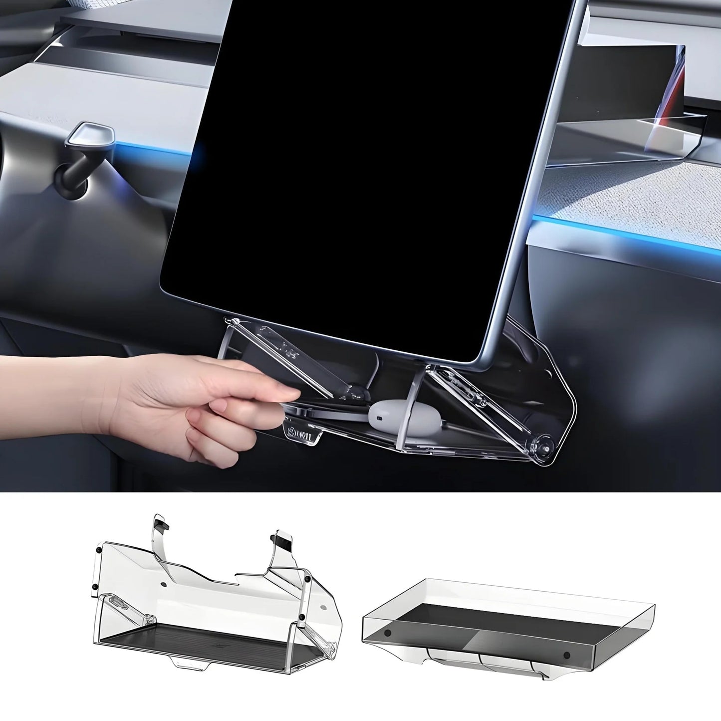 Under-Screen Storage Organizer for Tesla Model Y Juniper & Model 3 Highland
