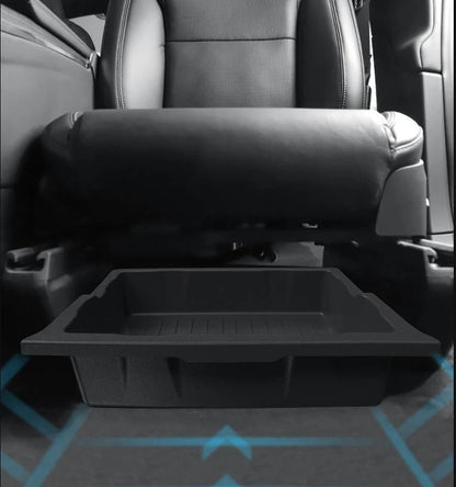 Under-Seat Storage Box for Tesla Model X 2022-2024 | Custom TPE Organizer for Front Seat Space
