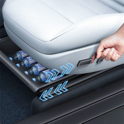 Under-Seat Storage Box (Front) for Tesla Model Y Juniper | Custom 1:1 Fit | Waterproof TPE | Anti-Slip & Safe Design