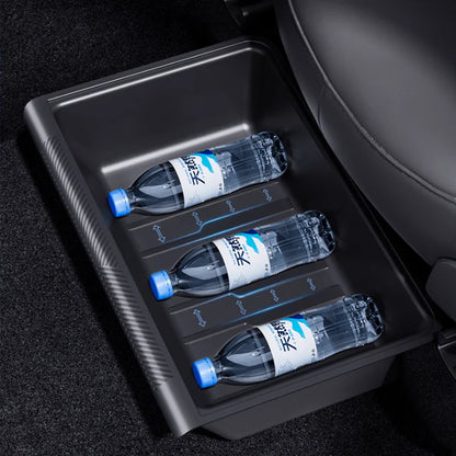 Under-Seat Storage Box (Front) for Tesla Model Y Juniper | Custom 1:1 Fit | Waterproof TPE | Anti-Slip & Safe Design