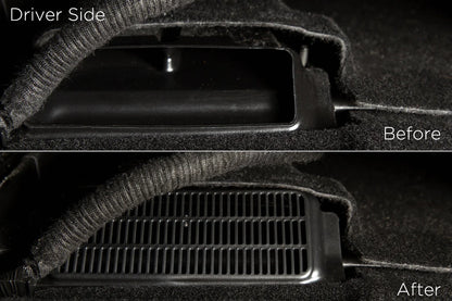 Under Seat HVAC Air Vent Covers for Tesla Model 3 – ABS Debris Protection Guards (Set of 2, Black)