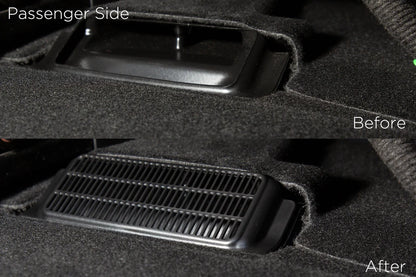 Under Seat HVAC Air Vent Covers for Tesla Model 3 – ABS Debris Protection Guards (Set of 2, Black)