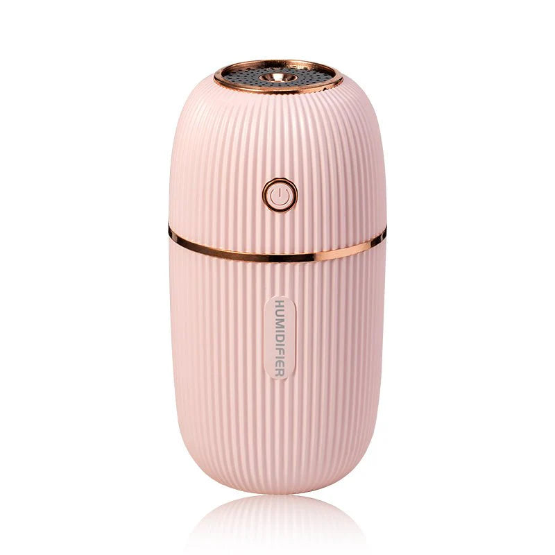 USB Mini Humidifier & Car Air Purifier – Portable Desktop and In-Car Ultrasonic Humidifier with 7-Color LED Light